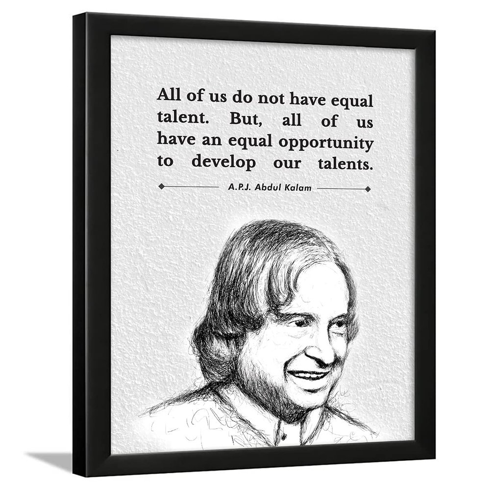 Chaka Chaundh - Motivational leader Quotes frames - Framed Posters with Frame  Fit A. P. J. Abdul Kalam Quotes Wall Frames for OFFICE, STUDENT and STUDY ROOM - Photos with Quotes - (14 X 11 Inches)