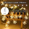 fizzytech Plastic Decorative Snowflake15 Led String Led Lights for Diwali Christmas Wedding, Lights of Home Decoration (Warm White, 3 Meters) view 4