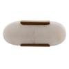 Indian-Shelf Pack of 2 Trendy Dresser Drawer Knobs White Stone Oval Furniture Knob view 2