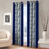 Radees Creations Polyresin Floral Grommet Door Curtain, Door - 7 Feet, Blue, Pack of 2 view 2