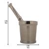 Kanpra Stainless Steel Khal Batta/Mortar & Pastel/Imam Dasta For Kitchen, Dry Fruit, Spice, Ginger Crusher view 2