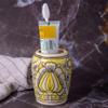 India Meets India Handmade Ceramic Toothbrush Holder/Toothpaste Holder Stand/Bathroom Accessories Set, Best for Gifting, Made by Awarded Indian Artisan (Yellow) view 2