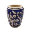 India Meets India Handmade Ceramic Toothbrush Holder/Toothpaste Holder Stand/Bathroom Accessories Set, Best for Gifting, Made by Awarded Indian Artisan (Dark Blue) view 3