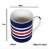 RAJ ROYAL GSS Glossy Ceramic Stylish Coffee Mugs Tea Cup Printed Multicolor Lining Design Microwave Safe Cup Best Gift for Kids Girls Boys Friends Anniversary Birthday (Set of 6, Capacity - 300 ml) view 4