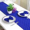Riara Art Silk Banarsi Brocade Traditional Table Runner for Dining Table 4 & 6 Seater Table Cloth Rectangle Coffee Table Cloth 72x12 Inches (183 x 31 cm) (Royal Blue) view 3
