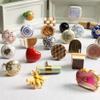 Indian-Shelf Pack of 10 Orange Drawer Pull- Ceramic Door Pull- Round Drawer Knob- Floral Dresser Knob- Door Handles- Unique Knobs for Cabinets and Drawers- Bathroom Drawer Knobs- Knobs for Dresser view 4