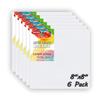 Chrome Cotton Canvas Board for Painting, 8x8 Inches (Pack of 6) view 1