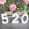 Aprodz White Wooden Numbers Wood Letter Standing Table Number Craft Ornaments DIY Wedding Party Dcor (2) view 2