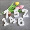Aprodz White Wooden Numbers Wood Letter Standing Table Number Craft Ornaments DIY Wedding Party Dcor (2) view 3