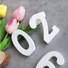 Aprodz White Wooden Numbers Wood Letter Standing Table Number Craft Ornaments DIY Wedding Party Dcor (2) view 4