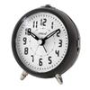 OREVA Plastic Alarm Table Digital Clock with Led and 4 Step Buzzer Sound (Black Body White Led, 9.1 Cm X 5.6 Cm X 9.8 Cm, Aa3527) view 1