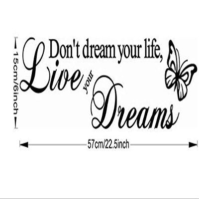 Gadgets Wrap Home Decorations Don't Dream Your Life Live Your Dreams Quotes Wall Stickers Living Bedroom DIY Decals Mural Arts Printing Poster