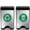 Gadgets WRAP Recycle and Trash Sign Decal, Trash Can Vinyl Art Sticker Decoration, Recycle Bin Container Green Decal, Garbage Art Decor (J-070919-AED-51) view 1