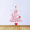 GADGETS WRAP Christmas Decorative Decal Window Wall Stickers Removable Xmas Red Merry Christmas Happy New Year Letter Sticker Home Shop Decor view 1