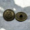 REENA Antique Gunmetal Bronze Round Buttons - 12pc Set (6 Big + 6 Small) Metal Buttons for Coats, Blazers, Sherwanis, Suits & Uniforms view 4