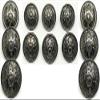 REENA Antique Gun Metal Bronze Round Button for Coat, Blazer, Suit, Sherwani, and Indian Dresses - Gun Metal Finish, Big & Small Buttons Combo (6 Big + 6 Small), Ethnic Classy Design view 2