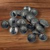 REENA Antique Gun Metal Bronze Round Button for Coat, Blazer, Suit, Sherwani, and Indian Dresses - Gun Metal Finish, Big & Small Buttons Combo (6 Big + 6 Small), Ethnic Classy Design view 3