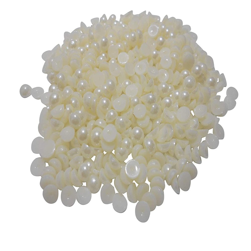 Delush Design Jewellery Making Pearls Beads Half (8MM, 100 Pieces)
