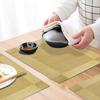 Bhaguji PVC Placemats Heat-Resistant Woven Vinyl Stain Resistant Placemat for Dining Table - Easy to Clean - Set of 4 Pieces (Gold) view 3