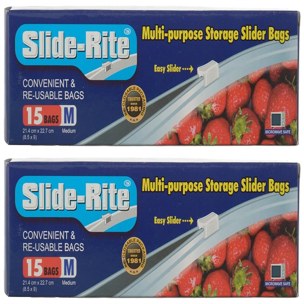 Amit Marketing Multi-Purpose Storage Slider Bags, 500 Gram + 500 Gram, Total 30PC (AMA311)