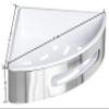 Plantex Corner Shelf for Bathroom Wall / 304 Grade Stainless Steel Bathroom Corner Rack/Bathroom Organizer/Kitchen Side Corner Shelf/Kitchen Shelf -(Silver and White, 9x9 inches) view 2
