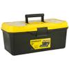 STANLEY 1-71-949 16'' Organised Maestro Heavy-Duty Portable Plastic Essential Toolbox with Clear Top Lid and Removable Tray Compartment for Easy & Convenient Storage, 1 Year Warranty, YELLOW & BLACK view 1