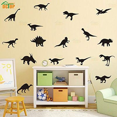 Gadgets WRAP Creative Dinosaur Style Wall Sticker for Kids Room Modern Decor Wall Decoration decalques Removable Wallpaper