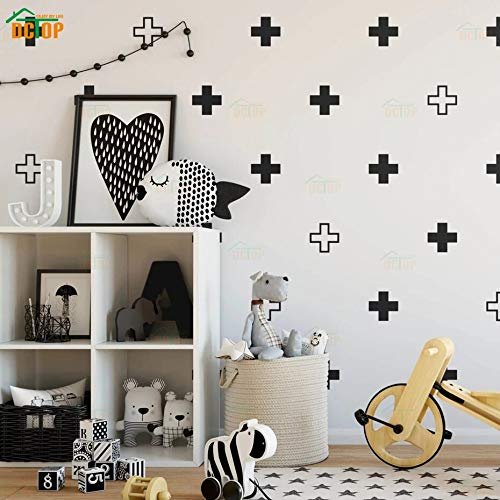 GADGETS WRAP Most Creative Sign Cross Switzerland Home Decor Wall Art Cartoon Wall Stickers for Kids Bedroom Geometric Vinyl Wallpaper