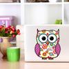 GADGETS WRAP Colorful owl Flowers Wall Sticker Cute owl Sticker Laptop Decal Self Adhesive Wallpaper Home Decoration view 1