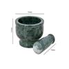 Anupam Enterprise Hand Made Durable Green Granite Imam Dasta, Mortar and Pestle Set, Ohkli Musal, Kharal for Kitchen (5 inch, Pack of 1) view 2