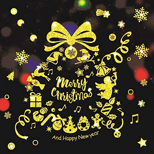 Gadgets Wrap Vinyl 2019 New Year Christmas Golden Window Wall Stickers Home Decoration Kids Room Christmas Decoration Wall Decals Shop New Year