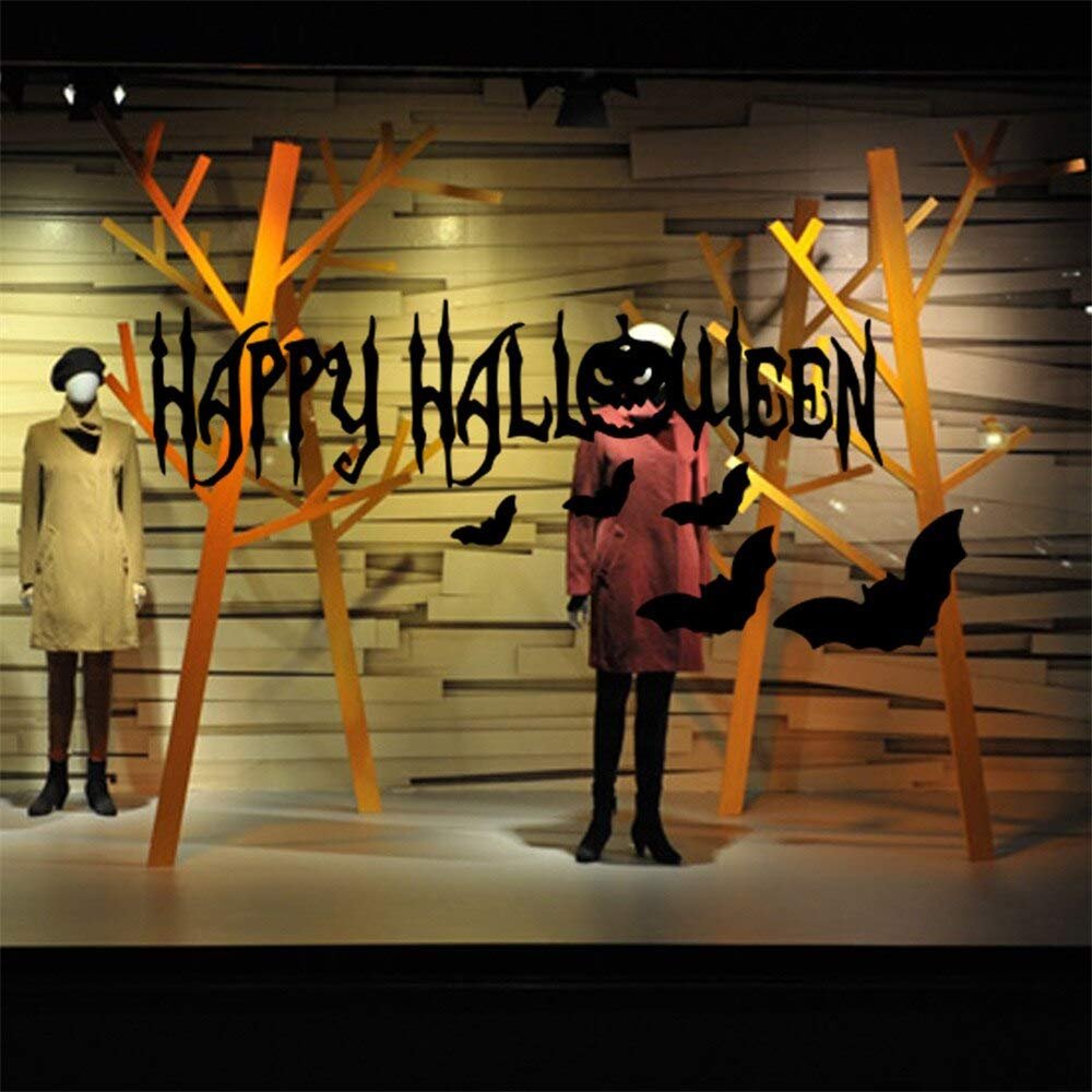 Gadgets WRAP Happy Halloween Wall Stickers Window Background House Living Room Romantic Bedroom Wallpaper 2018 Fashion