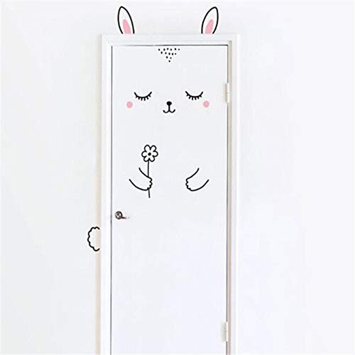GADGETS WRAP Home Decor Wallpaper Take The Flower Rabbit Cartoon Room Wall StickerDIY Mural Decal Sticker Removable Wall Art Decals Bedroom Sticker