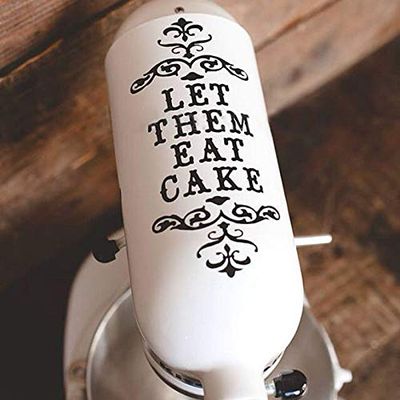 Gadgets Wrap Vinyl Kitchen Idea Gift Let Them Eat Cake Damascus Mixer Decal, Kitchenaid, F2069 (60 Cm X 5 Cm, Multicolor)