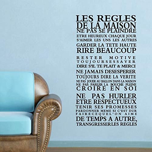 Gadgets Wrap Large Size 110X60Cm Fashion France Home Rule Wall Decals Home Decoration Stickers Art Vinyl S Les Regles, Fr1001L