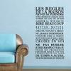 Gadgets Wrap Large Size 110X60Cm Fashion France Home Rule Wall Decals Home Decoration Stickers Art Vinyl S Les Regles, Fr1001L view 1