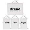 GADGETS WRAP Set of 4 Kitchen Labels Decal, Tea Coffee Sugar Bread Jar Bin Flask Vinyl Decals Stickers for Kitchen view 1