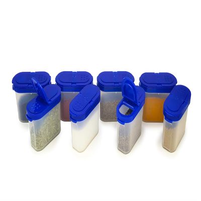 Mahaware Modular Wonder Spice Shaker and Sprinkler Set, 150Ml, Set of 8 (Blue)
