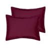 RJ Products Stripes Cotton Pillow Cover King Size Set of 4 Wine Color view 2
