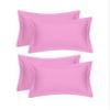 RJ Products Plain 100% Cotton Pillow Cover -King Size Set of 4 (Pink) view 1