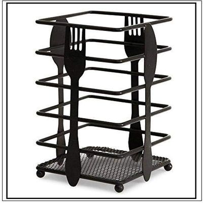 Dianna sales Kitchen Utensil Holder - Black Metal with Classic (Pack of-1)