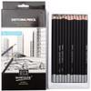Chrome Artist Quality Fine Art Drawing & Sketching Pencils Grade14B,12B,11B,10B,9B,8B,7B,6B,5B,4B,3B,2B,B,F,HB,H,2H,3H,4H,5H,6H,7H,8H,9H.Pencil.(Pack of 24) view 2