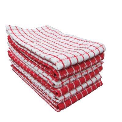 PIXELHOME Kitchen Cleaning Towel Premium Cotton Multi Purpose Waffle Towel (Pack of 6)