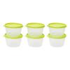 Cutting EDGE 750ml Nesterware Food Storage Container Set of 6 for Pulses, Sugar, Tea, Cereals, Travelling, Spices, Office, Lunch Box (Green) view 2