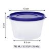 Cutting EDGE 750ml Nesterware Food Storage Container Set of 6 for Pulses, Sugar, Tea, Cereals, Travelling, Spices, Office, Lunch Box (Dark Blue) view 3