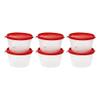 Cutting EDGE 750ml Nesterware Food Storage Container Set of 6 for Pulses, Sugar, Tea, Cereals, Travelling, Spices, Office, Lunch Box (Red) view 1