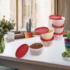 Cutting EDGE 750ml Nesterware Food Storage Container Set of 6 for Pulses, Sugar, Tea, Cereals, Travelling, Spices, Office, Lunch Box (Red) view 2