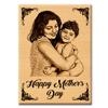 GFTBX Mothers Day Personalized Engraved Wooden Rectangular Tabletop Photo Plaque - Gift By Daughter Or Son (5 X 4 Inches, Brown) view 1