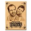 GFTBX 'Fathers Day' Personalized Engraved Rectangular Wooden Photo Plaque Gift For Men|Husband|Father (5 x 4 inches, Brown) view 1