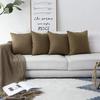 Khooti Jute Cushion Cover | 26x26 Inch, Light Umber | Throw Pillow Cover for Couches, Chairs, Sofas, Beds, Coffee Tables, Living Rooms, Bedrooms, Modern Boho Design view 3